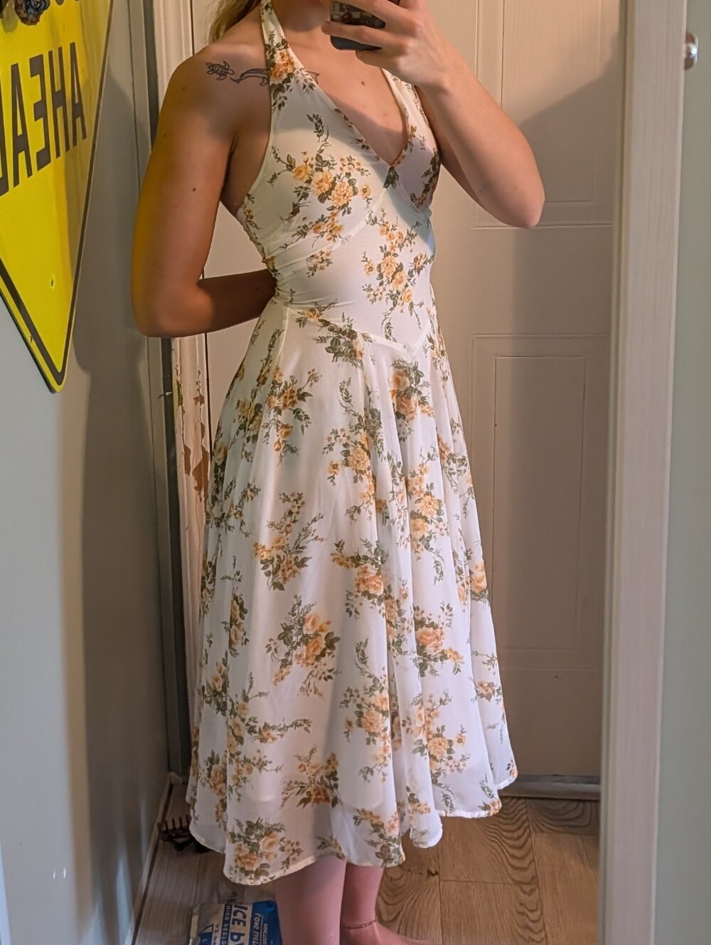 Floral Halter Altar'd State Dress
